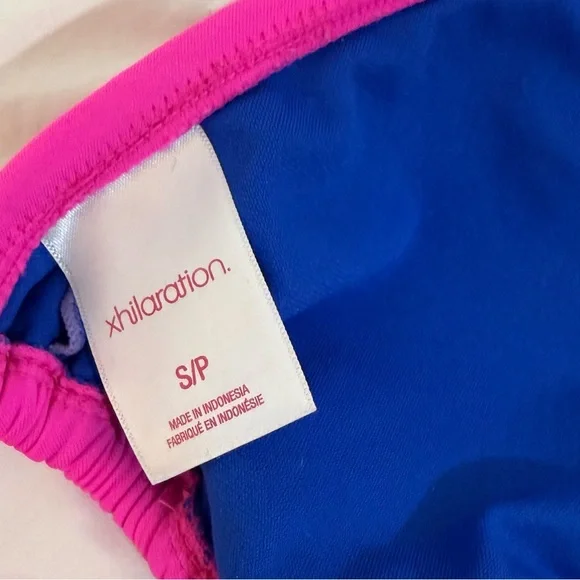 Xhilaration Pink and Blue Bikini Top sz S/P - Picture 2 of 3